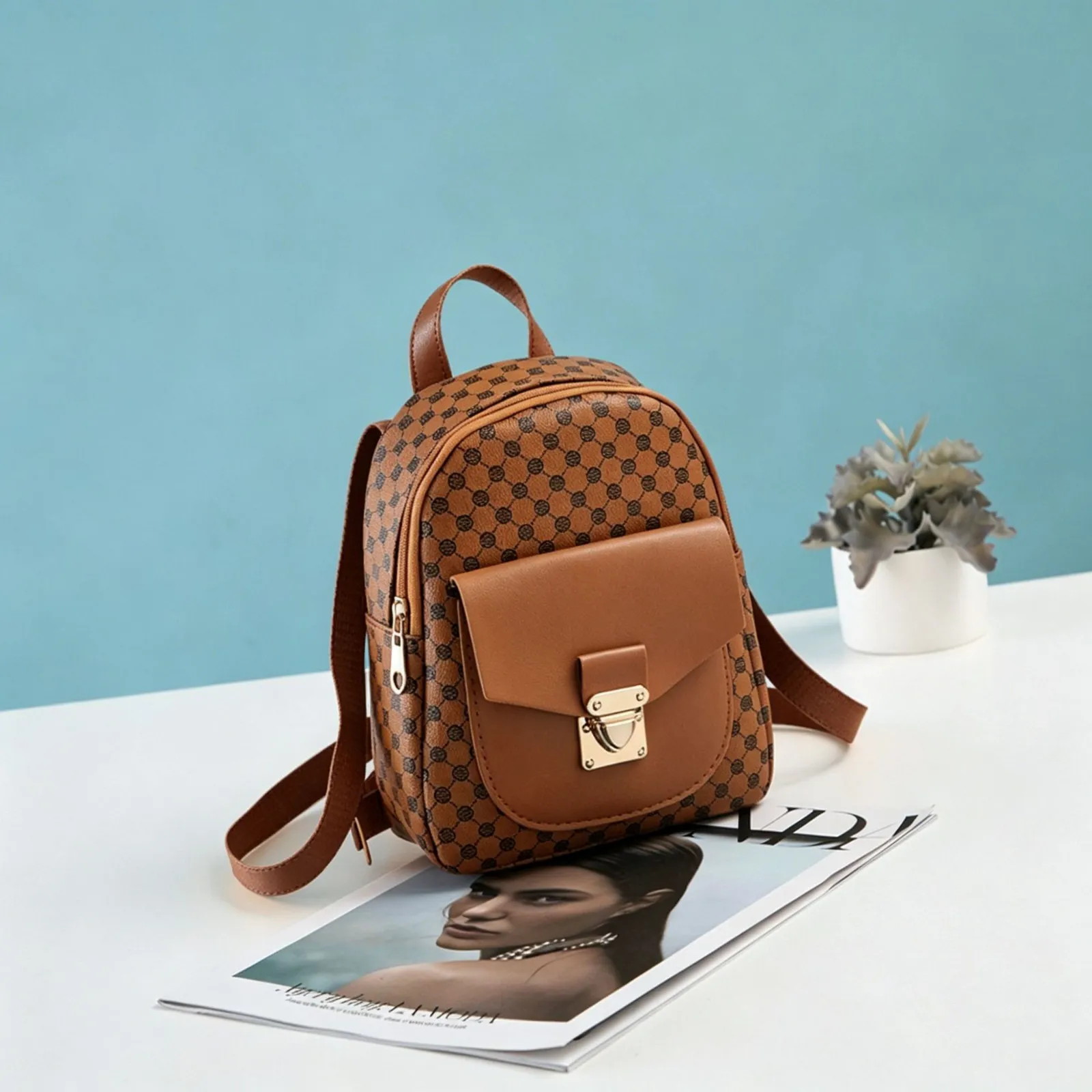 Balo Mini Nữ Họa Tiết Monogram Cổ Điển