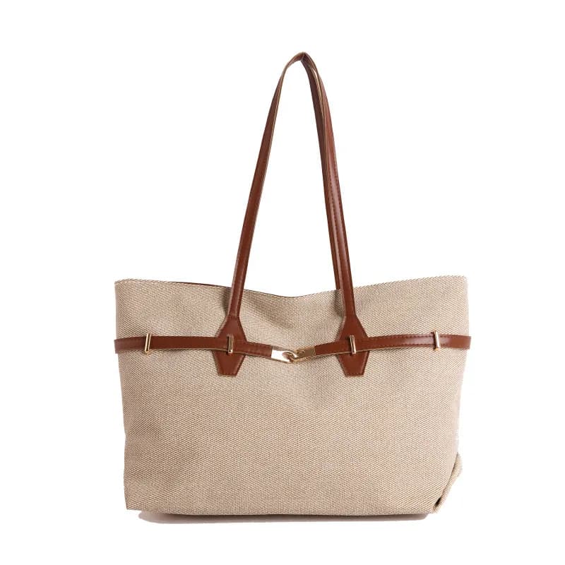 Túi Tote Canvas Artisan Thắt Đai Cổ Điển